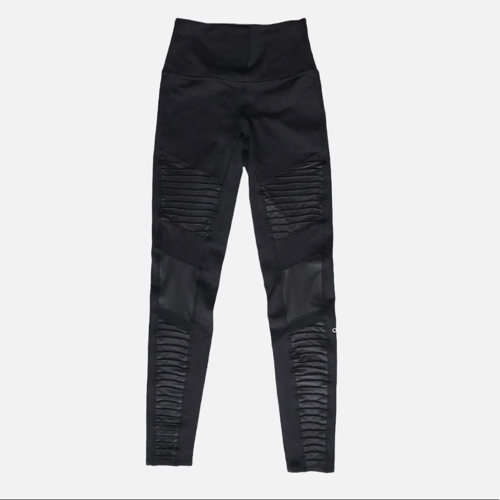 Alo leggings sport athletic womens size S black texture